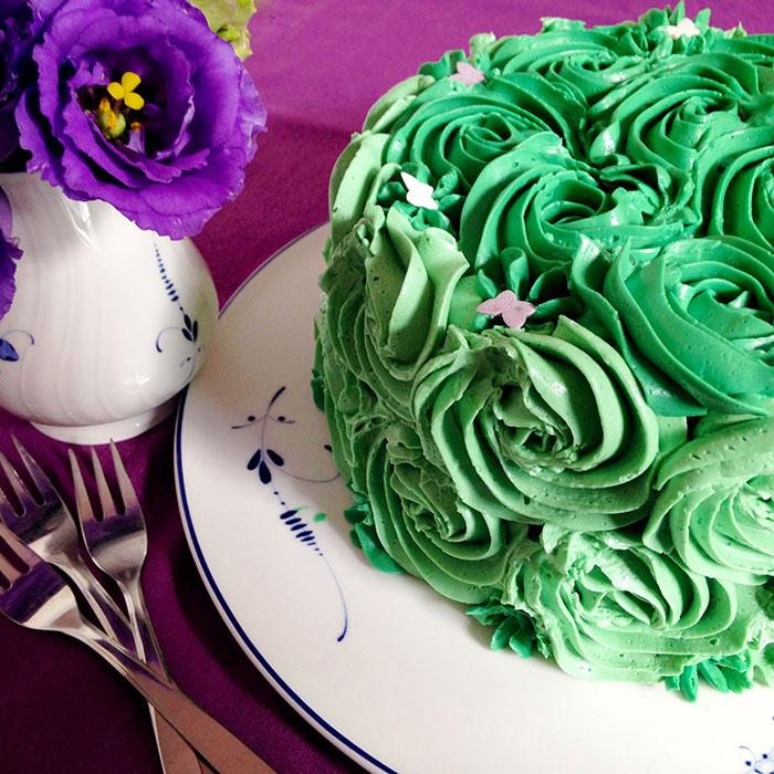Green Cake / Торта Розета с Швейцарски Маслен Крем рецепта