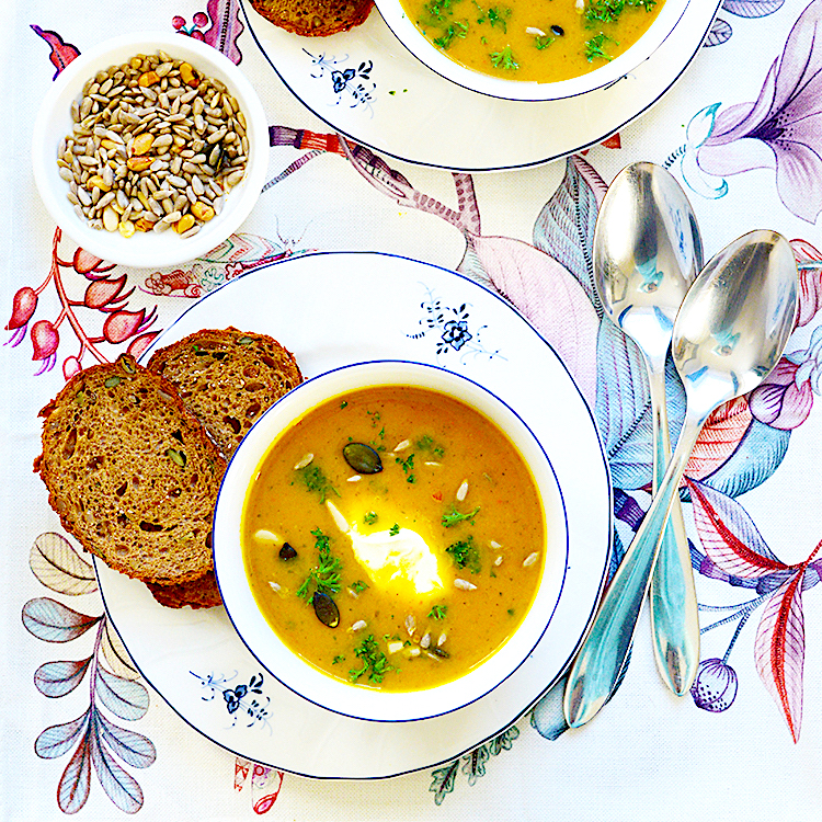 Spicy Vegetable Soup recipe / Тиквена Крем Супа с Куркума рецепта