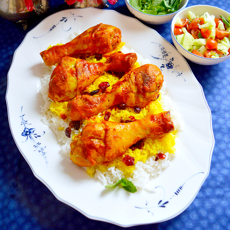 Пиле по Персийски с Шафран